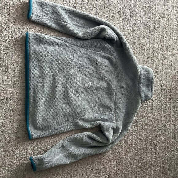 Patagonia Womens Medium M Fleece Synchilla Jacket Regular Gray and Teal 1/4 Zip - Picture 8 of 8
